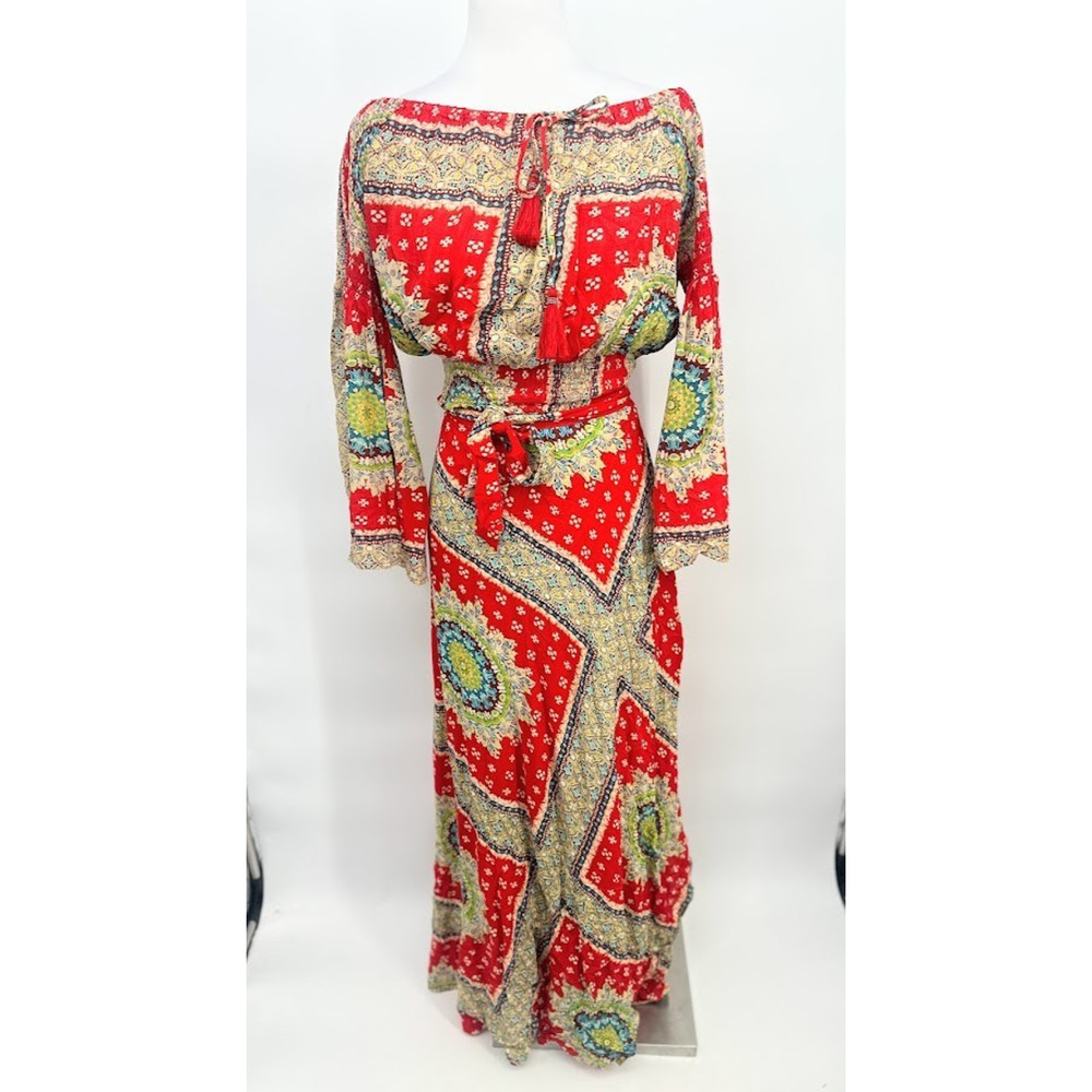 Band of Gypsies 2 Piece Set Crop Top Maxi Wrap Skirt Small Boho Hippie Festival